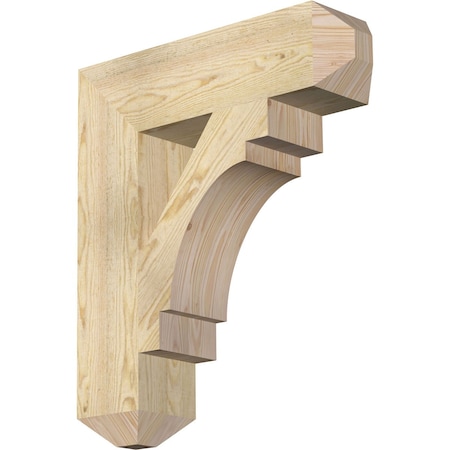 Ekena Millwork Merced Craftsman Rough Sawn Bracket, Douglas Fir, 6"W x 24"D x 28"H BKT06X24X28MRC04RDF